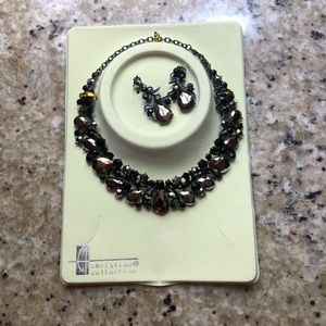 Set Crystal Statement Necklaces And Earrings